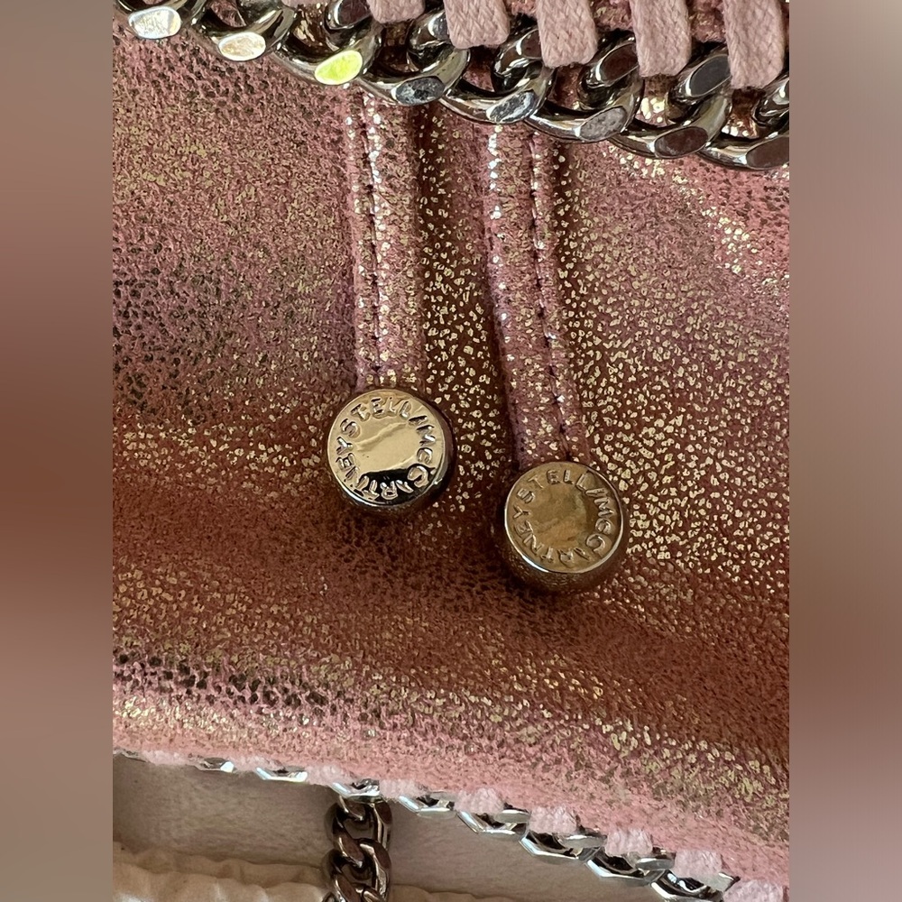 Authentic Stella McCartney Pearlescent Shaggy Deer Mini Rucksack Backpack Pink - Picture 4 of 15